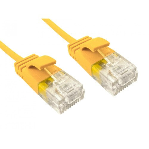 Cables Direct ERSLIM-100HY networking cable Yellow 0.25 m Cat6 U/UTP (UTP)