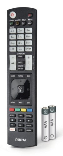 Hama Universal Remote Control for LG TVs, IR, Teachable, Illuminating Buttons