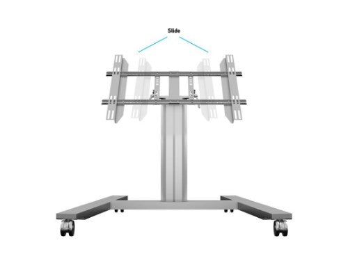 Multibrackets M Public Display Stand 80 HD Wheelbase Single Silver
