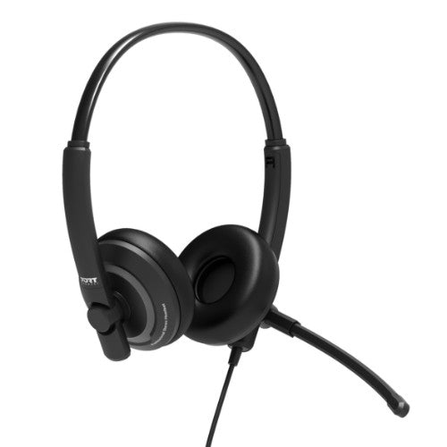 Port Designs PORT Connect 912005 headphones/headset Wired Head-band Calls/Music USB Type-C / USB Type-A Black