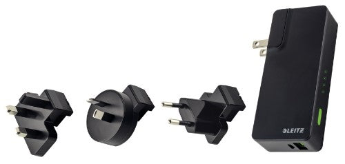 Leitz Complete USB Travel Wall Charger and Power Bank 3000