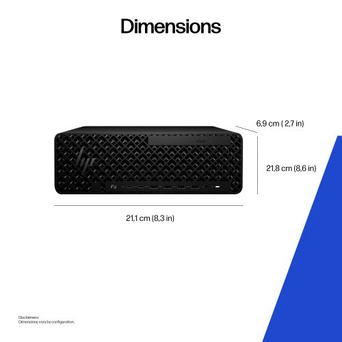 HP Z2 SFF G1i Wolf Pro Security Edition Intel Core Ultra 9 285K 128 GB DDR5-SDRAM 2 TB SSD Windows 11 Pro Workstation AI Workstation, AI PC Black