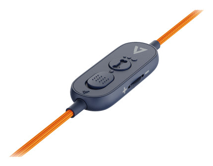 V7 Safe Sound 2 Education Headset - Stereo - Mini-phone (3.5mm) - USB-A - USB-C - Wired - On-ear - Binaural - Circumaural - 1.8 m /6 ft Cable - Inline Controller - Configurable Acoustic Output - Noise Cancelling - Bi-directional Microphone - Adjustable Pa
