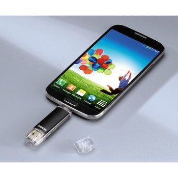 Hama Laeta Twin, 64GB USB flash drive USB Type-A / Micro-USB 3.2 Gen 1 (3.1 Gen 1) Black