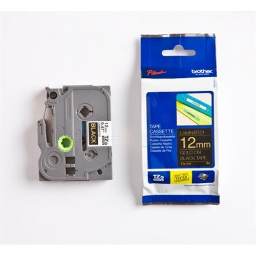 Brother TZE-334 DirectLabel gold on black Laminat 12mm x 8m for Brother P-Touch TZ 3.5-18mm/6-12mm/6-18mm/6-24mm/6-36mm
