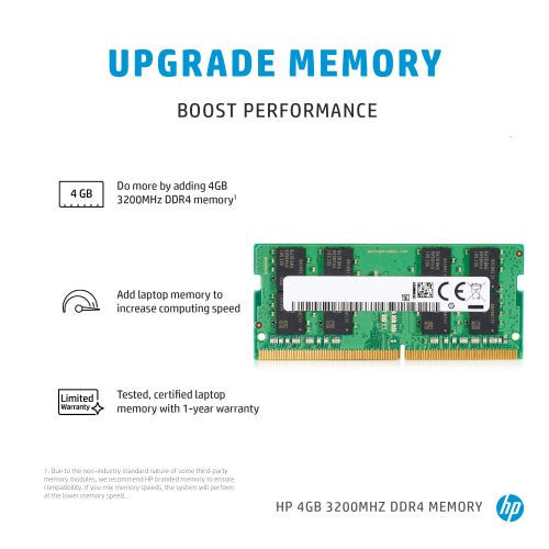 HP 286H5AA memory module 4 GB 1 x 4 GB DDR4 260-pin SO-DIMM