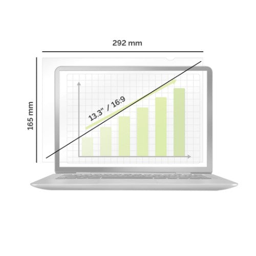 Fellowes PrivaScreen 33.8 cm (13.3") Laptop Frameless display privacy filter