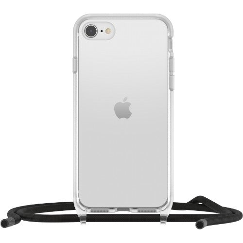 OtterBox React Necklace Case for iPhone SE (3rd/2nd gen)/8/7, Ultra-Slim, Protective Case with Adjustable and Detachable Necklace Strap, Tested to Military Standard, Clear, No Retail Packaging