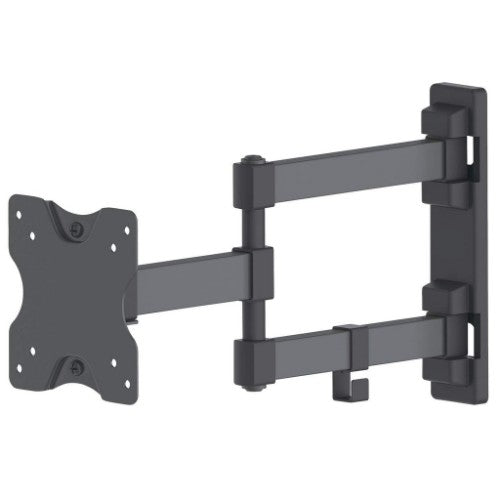 Manhattan Wall Mount for TV & Monitors (Full Motion), For screens 13" to 27", VESA compatibility: 75x75mm and 100x100mm - check the dimensions of the four mounting holes on back of screen to ensure it fits, Max 20kg, Black, Bracket