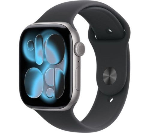 Apple Watch Series 11 GPS 46mm Space Grey Aluminium Case with Black Sport Band - M/L