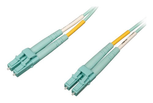Tripp Lite N820-02M-OM4 10Gb/100Gb Duplex Multimode 50/125 OM4 LSZH Fiber Patch Cable (LC/LC) - Aqua, 2M (6 ft.)