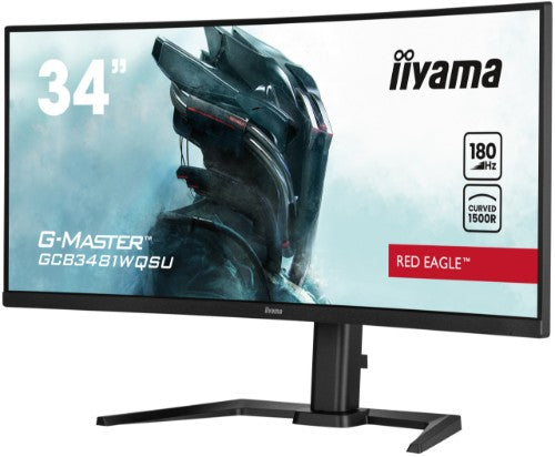 iiyama G-MASTER Immerse yourself in the game with the curved GCB3481WQSU-B1 Red Eagle with FreeSync Premium