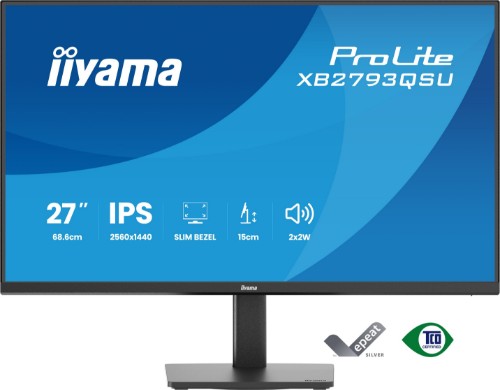 iiyama ProLite XB2793QSU-B1 computer monitor 68.6 cm (27") 2560 x 1440 pixels Quad HD LED Black
