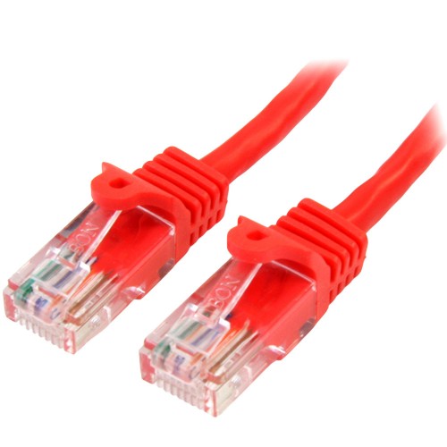 StarTech.com Cat5e Ethernet Patch Cable with Snagless RJ45 Connectors - 5 m, Red