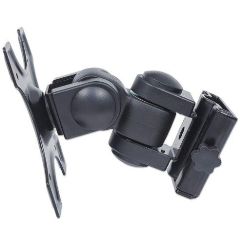 Manhattan Wall Mount for TV & Monitors (Tilt and Swivel 2 pivots), For screens 13" to 27", VESA compatability: 75x75mm and 100x100mm - check the dimensions of the four mounting holes on back of screen to ensure it fits, Max 12kg, Black, Bracket