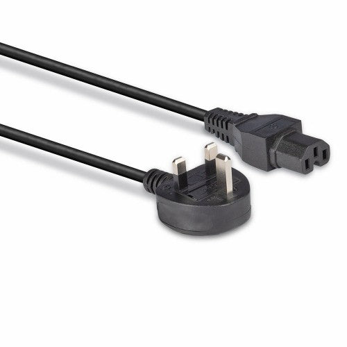 Lindy 2m Mains UK 3 Pin Plug to Hot Conditioned IEC C15 Power Cable Kettle Lead