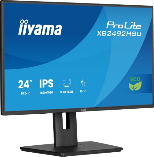 iiyama ProLite XB2492HSU-B1 computer monitor 60.5 cm (23.8") 1920 x 1080 pixels Full HD LED Black
