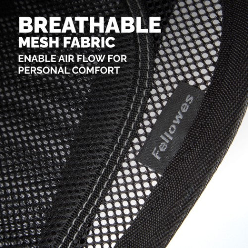 Fellowes Back Support for Office Chair - Professional Series Mesh Office Chair Back Support - Easy To Attach - H19.53 x W30.32 x D36.99cm