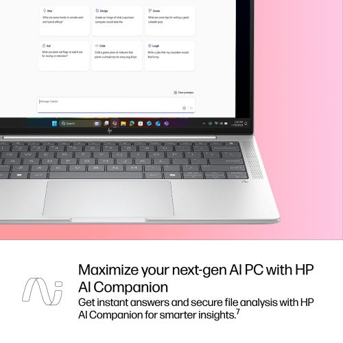 HP EliteBook X G1i Next Gen AI PC Copilot+ PC Intel Core Ultra 5 226V Laptop 35.6 cm (14") WUXGA 16 GB LPDDR5x-SDRAM 512 GB SSD Wi-Fi 7 (802.11be) Windows 11 Pro Silver