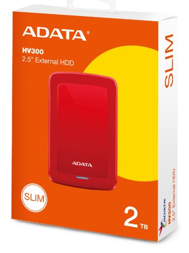 ADATA HV300 external hard drive 2 TB 2.5" 3.2 Gen 1 (3.1 Gen 1) Red