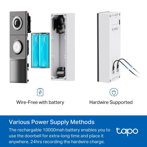 TP-Link Tapo Video Doorbell Camera 1 × D235, 1 × D100C