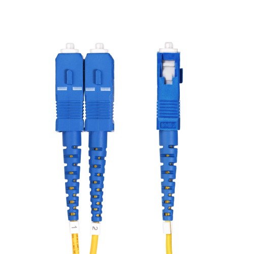 StarTech.com 8m (26ft) LC to SC (UPC) OS2 Single Mode Duplex Fiber Optic Cable, 9/125µm, 100G, Bend Insensitive, Low Insertion Loss - LSZH Fiber Jumper Cord