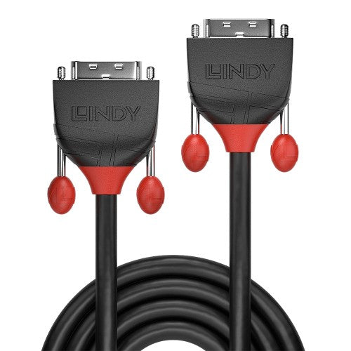 Lindy 0.5m DVI-D Dual Link Cable, Black Line