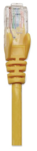 Intellinet Network Patch Cable, Cat5e, 5m, Yellow, CCA, U/UTP, PVC, RJ45, Gold Plated Contacts, Snagless, Booted, Lifetime Warranty