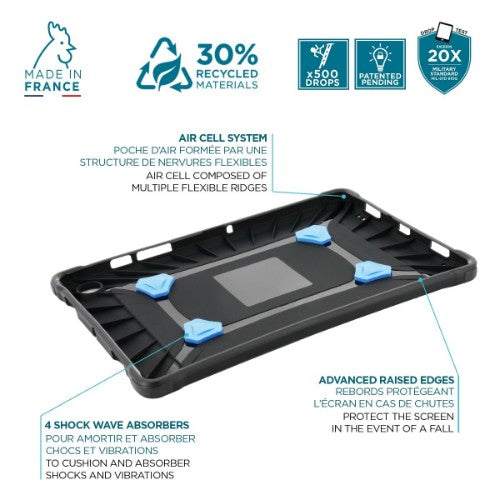 Mobilis PROTECH - Case + 360° handstrap + kickstand for iPad 11'' 2025 (11th gen) - iPad 10.9'' (10th gen)