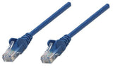 Intellinet Network Patch Cable, Cat5e, 0.5m, Blue, CCA, U/UTP, PVC, RJ45, Gold Plated Contacts, Snagless, Booted, Lifetime Warranty