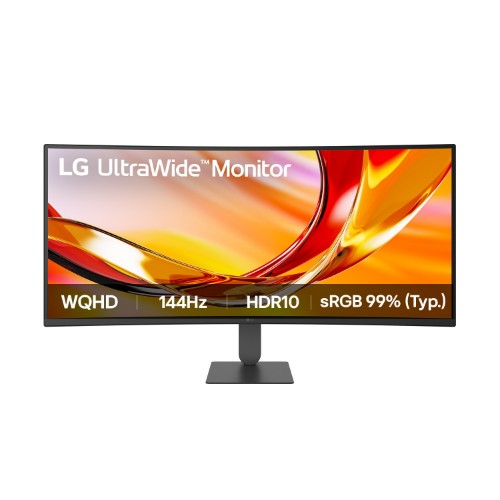 LG UltraWide 34U620B U6 34" VA QHD 144Hz Height-Adjustable Curved Monitor