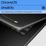 HP Chromebook Fortis G1i Intel® N N250 35.6 cm (14") HD 8 GB LPDDR5x-SDRAM 128 GB UFS Wi-Fi 6E (802.11ax) ChromeOS Black