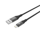Celly USBLIGHTCOLORBK lightning cable 1 m Black