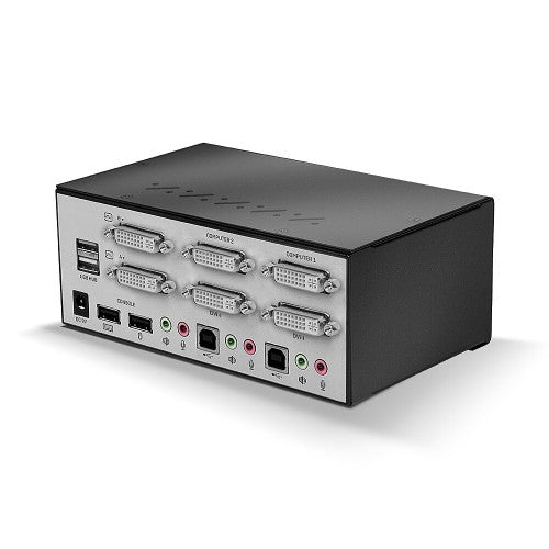Lindy 2 Port Dual Head Single Link DVI-I KVM Switch Pro with TTU