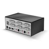 Lindy 2 Port Dual Head Single Link DVI-I KVM Switch Pro with TTU