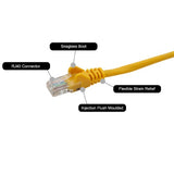 connektgear 1m RJ45 CAT5e UTP Stranded Flush Moulded Network Cable - 24AWG - Yellow
