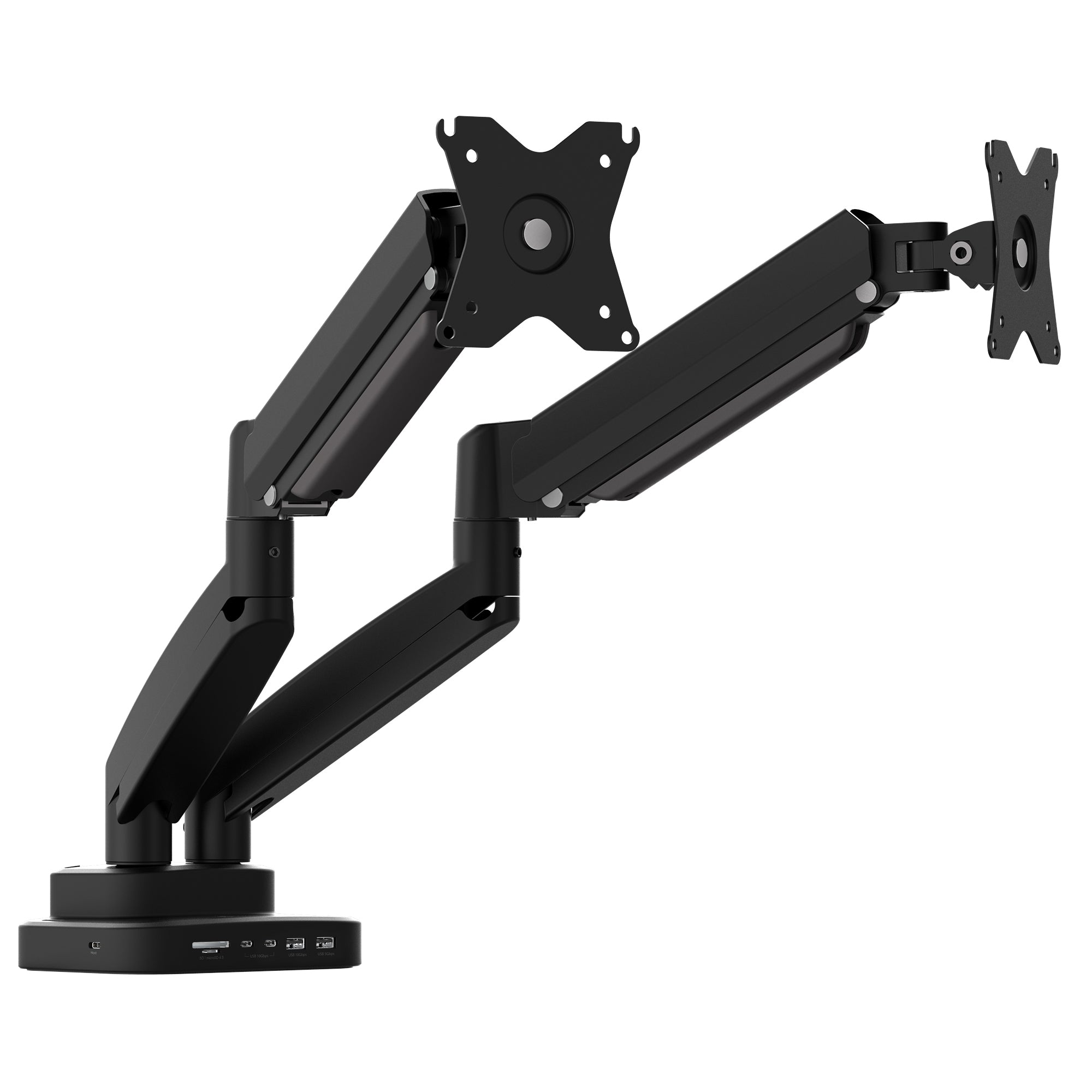 j5create JTSA302 Ergonomic Dual-Monitor Mount with Docking Station, Black  - Monitors & Accessories - j5create