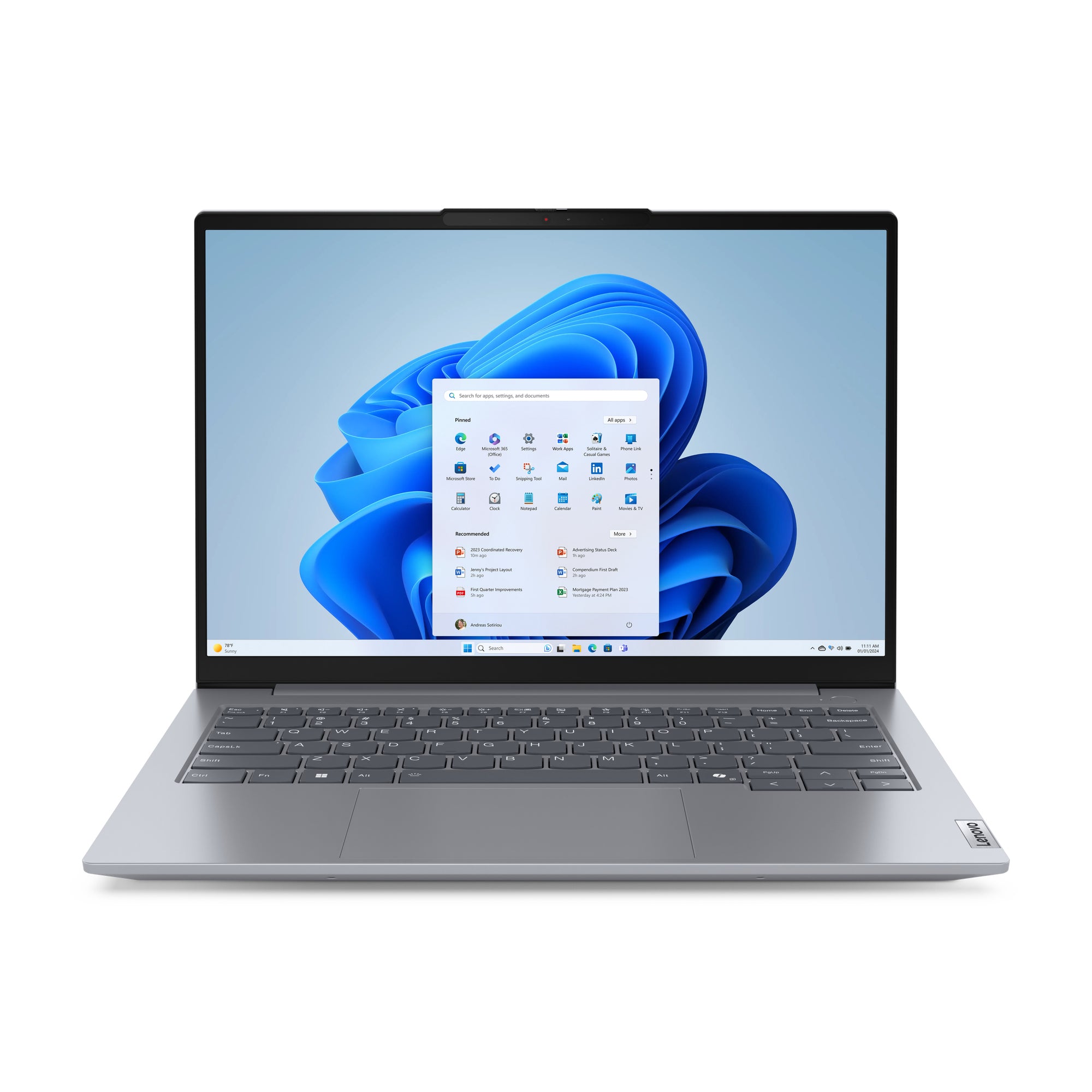 Lenovo ThinkBook 14 Intel Core Ultra 7 155H Laptop 35.6 cm (14") WUXGA 16 GB DDR5-SDRAM 512 GB SSD Wi-Fi 6E (802.11ax) Windows 11 Pro Grey  - Computers - Lenovo