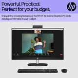 HP All-in-One 27-cr0045na Intel® Core™ i5 i5-1335U 68.6 cm (27") 1920 x 1080 pixels All-in-One PC 8 GB DDR4-SDRAM 512 GB SSD Windows 11 Home Wi-Fi 6 (802.11ax) White