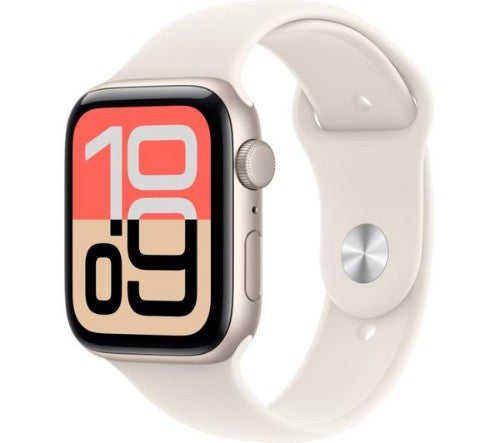 Apple Watch SE (3nd generation) SE 3 GPS 44mm Starlight Aluminium Case with Starlight Sport Band - S/M