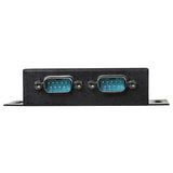 StarTech.com 2 Port Industrial Wall Mountable USB to Serial Adapter Hub with DIN Rail Clips