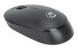 Manhattan Performance III Wireless Mouse, Black, 1000dpi, 2.4Ghz (up to 10m), USB, Optical, Ambidextrous, Three Button with Scroll Wheel, USB nano receiver, AA battery (not included), Low friction base, Three Year Warranty