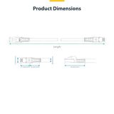StarTech.com 2m White CAT8 Ethernet Cable, Snagless RJ45, 25G/40G, 2000MHz, 100W PoE++, S/FTP, 26AWG Pure Bare Copper Wire, LSZH, Shielded Network Patch Cord w/Strain Reliefs, Individually Tested