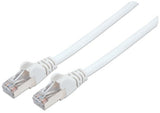 Intellinet Network Patch Cable, Cat6, 1m, White, Copper, S/FTP, LSOH / LSZH, PVC, RJ45, Gold Plated Contacts, Snagless, Booted, Lifetime Warranty