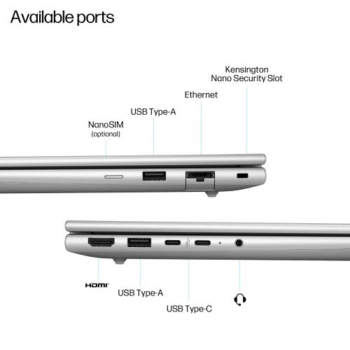 HP EliteBook 6 G1a Next Gen AI PC Wolf Pro Security Edition Copilot+ PC AMD Ryzen™ AI 7 350 Laptop 35.6 cm (14") 2.5K 32 GB DDR5-SDRAM 1 TB SSD Wi-Fi 7 (802.11be) Windows 11 Pro Silver