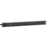 Intellinet 19" 1U PDU 7-way UK, Surge Protection, Rackmount, Power Distribution Unit, UK 3-pin outlets, 3m power cord, output