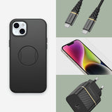 OtterBox OtterGrip Symmetry Series for iPhone 15 Plus, Black