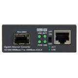 StarTech.com Multi-Mode (MM) / Single Mode (SM) Fiber Media Converter for 10/100/1000 Networks, Standalone Gigabit Ethernet to Fiber Converter, Open SFP Slot - TAA
