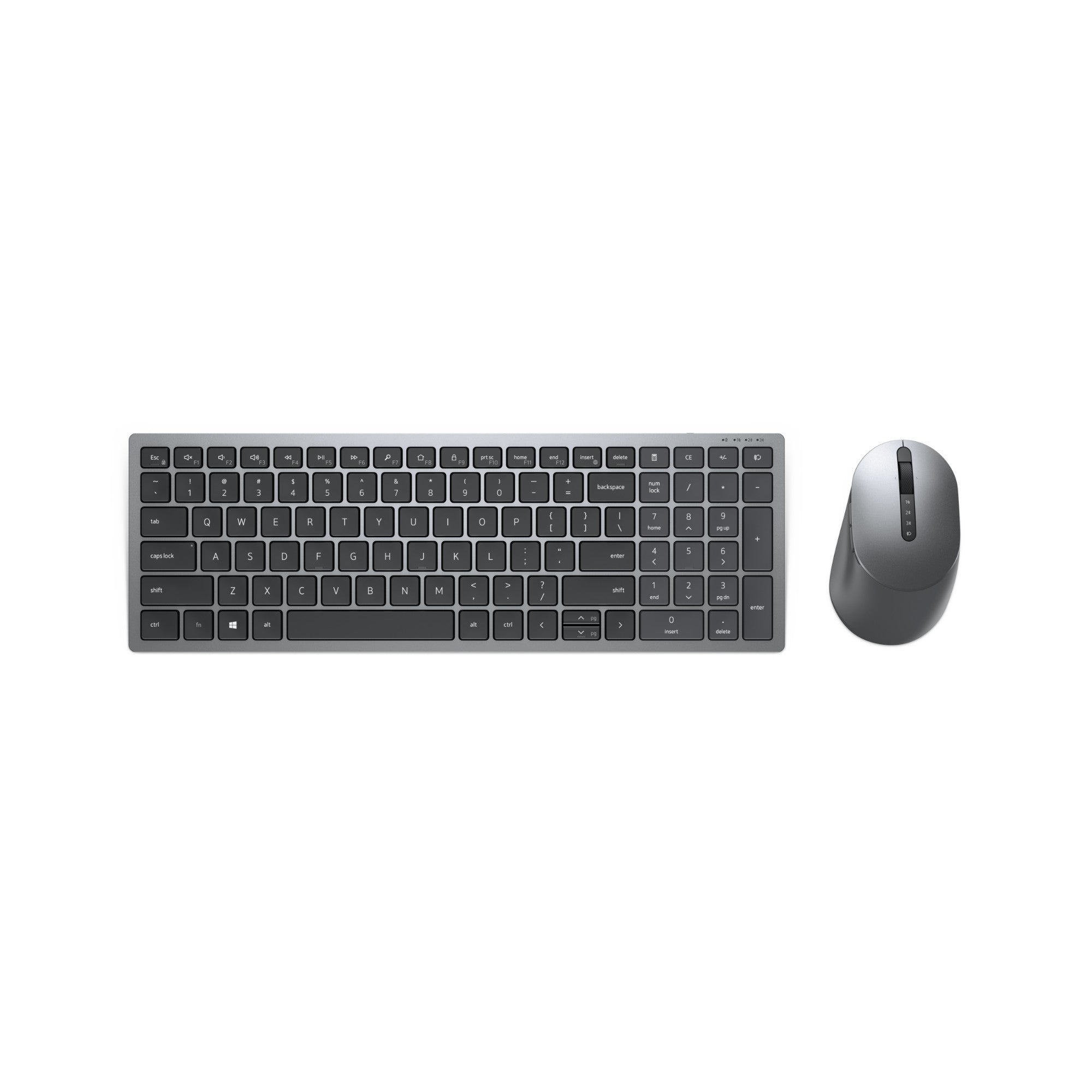 DELL KM7120W keyboard Mouse included Office RF Wireless + Bluetooth QWERTY US International Grey, Titanium  - Data Input Devices - DELL