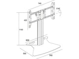 Multibrackets M Public Display Stand 110 Tilt & Table Floorbase, Flight Case